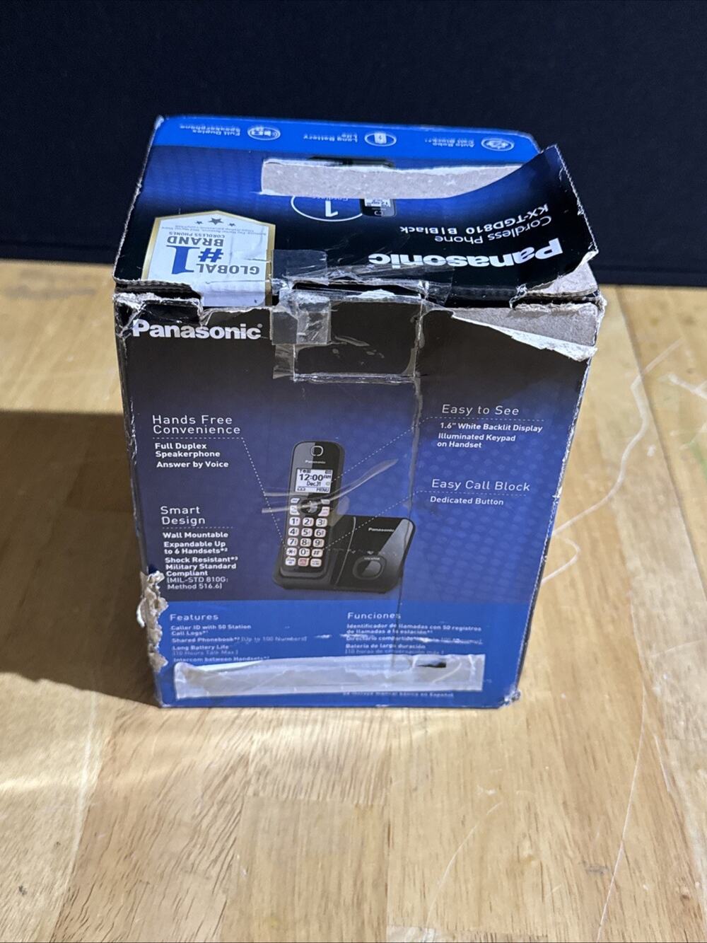 Panasonic Cordless Phone Answering Machine -‎KX-TGD810B 1 Handset New